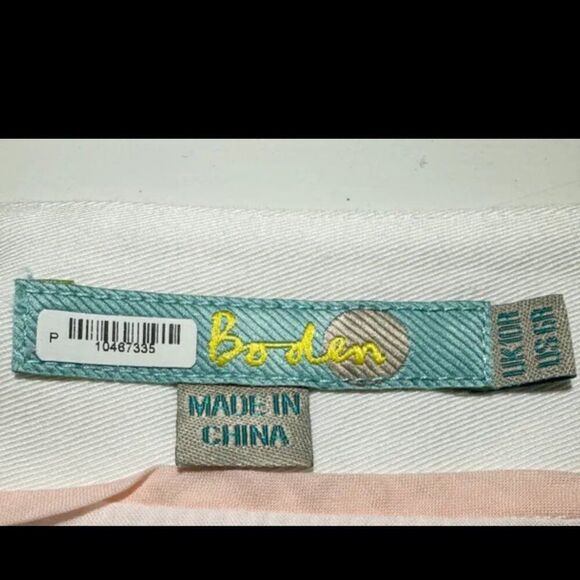 Boden Mosaic Flower embroidered Beaded A line midi skirt white size 6 - Picture 8 of 11